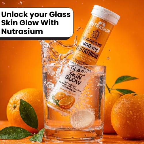Nutrasium | 600 mg L-Glutathione tablets for Radiant Skin & Even Skin Tone | Glutathione Tablets For Skin Glow & Antipigmentation | 15 Effervescent Tablets, Orange Flavour 3