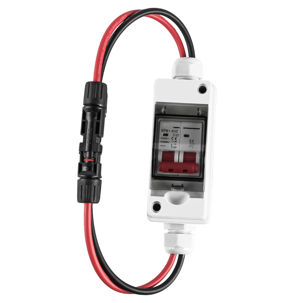 Sarini Scatola combinatrice fotovoltaica Isolatore CC Interruttore automatico 500 V 32 A - Scatola di giunzione per sistema di pannelli solari impermeabili per esterni