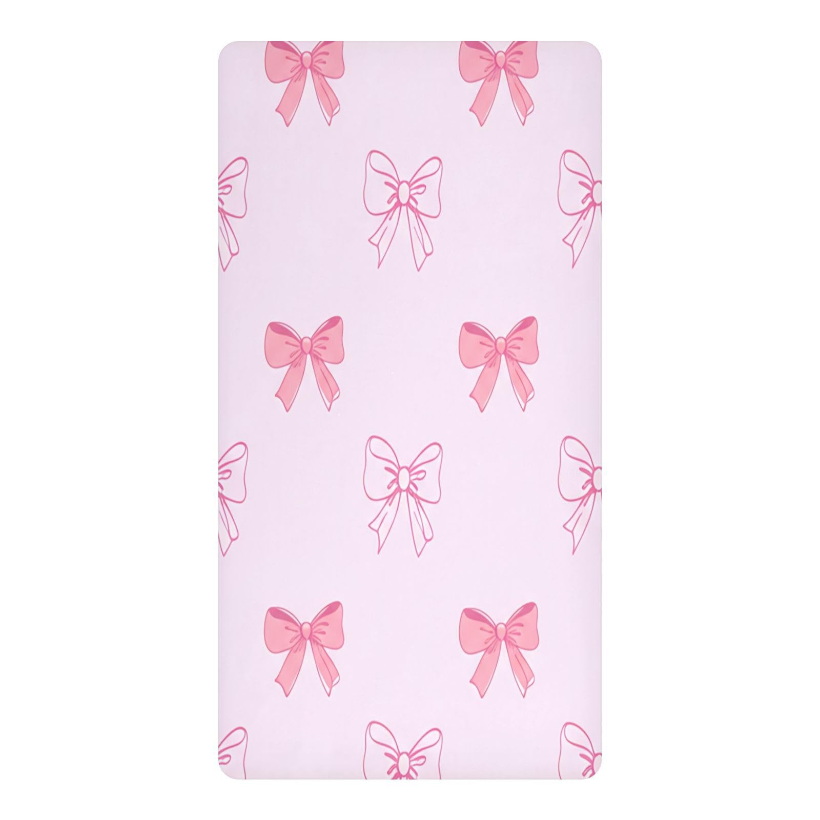 JiangGgen Bows Baby Crib Sheet Soft Breathable for Standard Crib-M