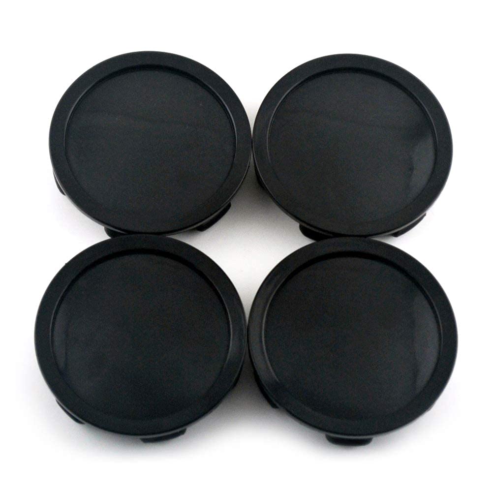 Rhinotuning Lot de 4 Cache-moyeux Ø: Front 74.5mm (2.9")/ Back 70mm (2.8") Noirs
