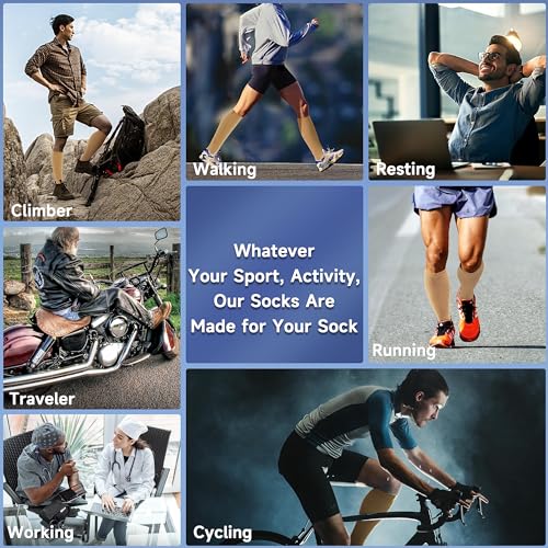 Image of bropite Zipper Compression Socks Women & Men - 2Pairs Calf Knee High 15-20mmHg Open Toe Compression Stocking suit for Walking