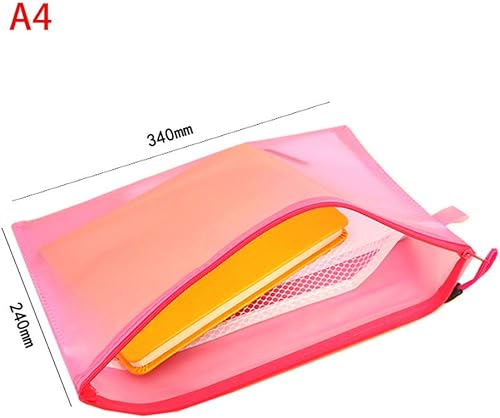 Miniatura 4 de Paquete de 2 bolsas de malla con cremallera, bolsa de rompecabezas para organizar almacenamiento, tamaño carta, tamaño A4A5, bolsas de archivos con