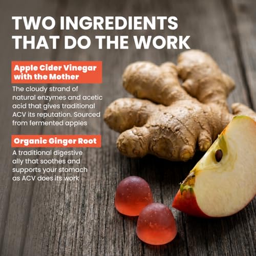 Image of WellPath Organic Apple Cider Vinegar Gummies with The Mother - USDA Organic ACV Gummies with Ginger | Gut Health, Immune Support + Body Cleanse | Apple Flavor | Vegan, Non-GMO, Made in USA, 60 Ct