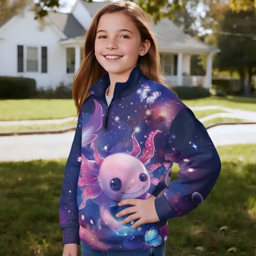 Girls Sweatshirt Kids Jacket Zipper Hooded Top Students Coat Fall Long Sleeve Hooded Shirts Zip Up Novel Activewear4