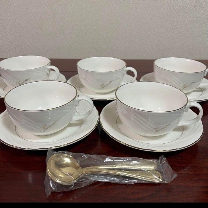 Amazon.co.jp: FINE CHINA JAPAN カップ&ソーサー 5客セット ティー 