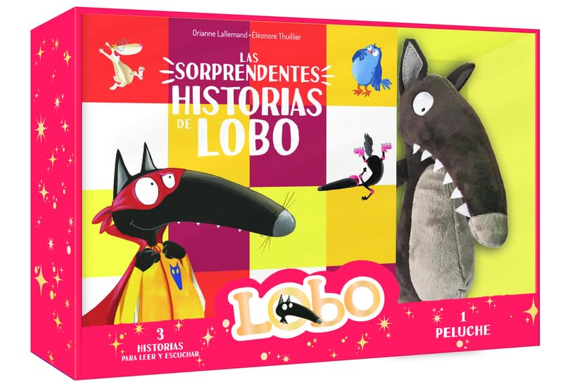 Las sorprendentes historias del lobo (LOBO/LLOP). Tres cuentos de lobo con peluche.