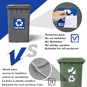 Sukh recycle sticker for trash can recycle sign 8 pack decals self adhesive garbage recycling stickers trash bin label reuse vinyl perfect for kitchen necessity home essentialshomehotel  urban country home decor