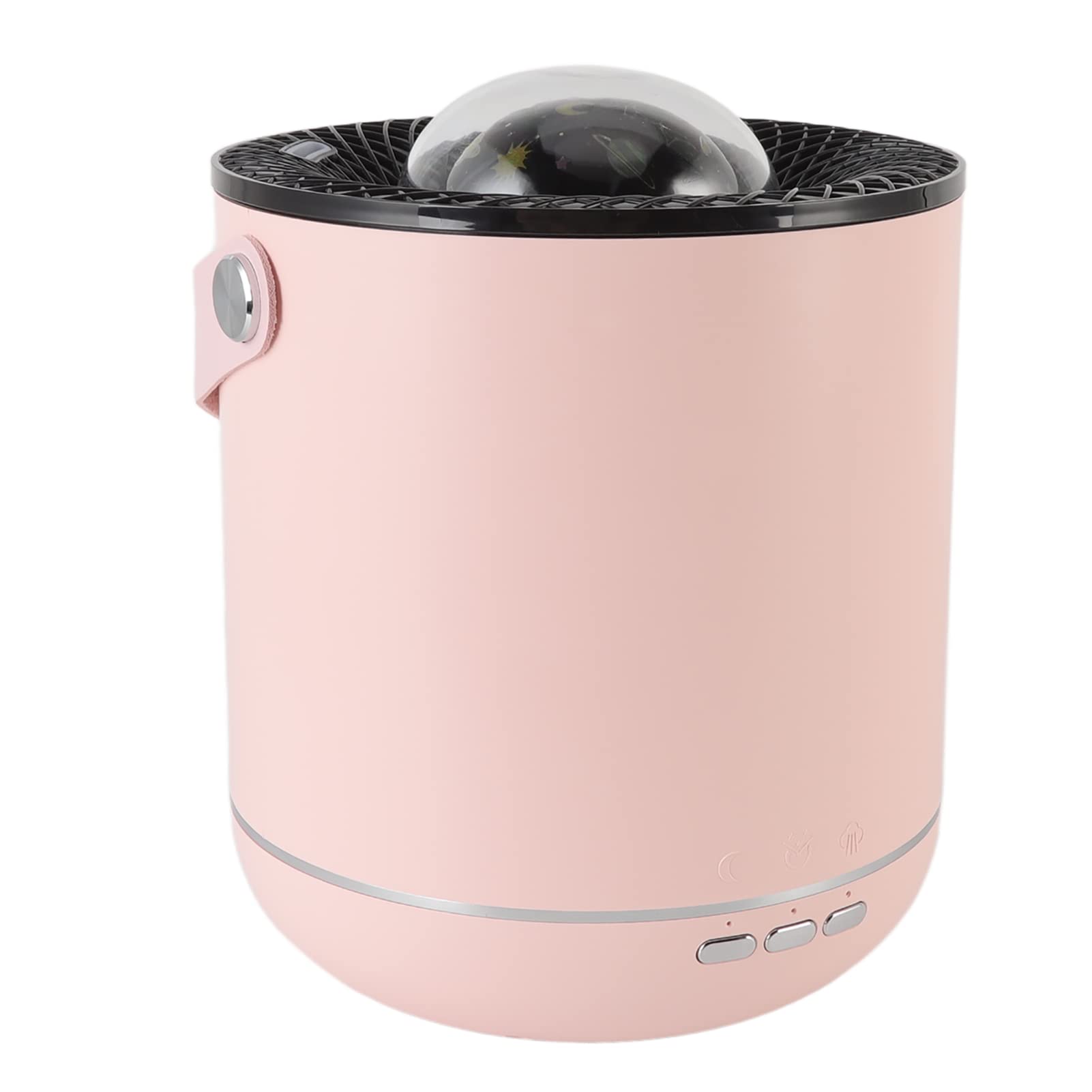 Humidificador con lámpara de proyector ultrasónico, 450 ml, rotación dinámica de 360 ​​°, difusor de aceites esenciales de aromaterapia con luz nocturna suave para el dormitorio (Rosa)