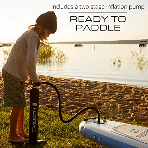 Smooth SUP Inflatable Stand Up Paddleboard, Lightweight Touring SUP, 10\'0\", Sunset - Thumbnail 7