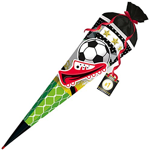 Preisvergleich Produktbild ROTH 651010 3D Schultüte Fußball Star 80 cm, eckig, Filz