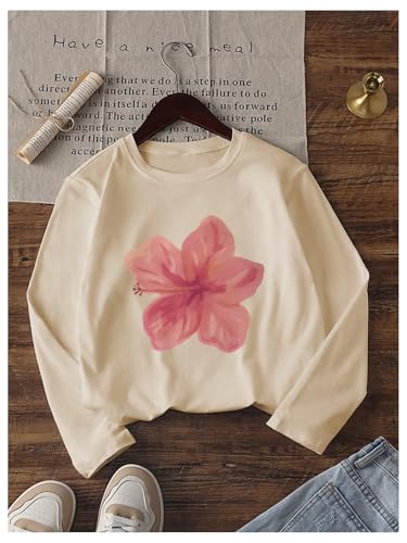 SOLY HUX Girl's Floral Tops Long Sleeve Crew Neck T Shirts Cute Sweet Fall Clothes3