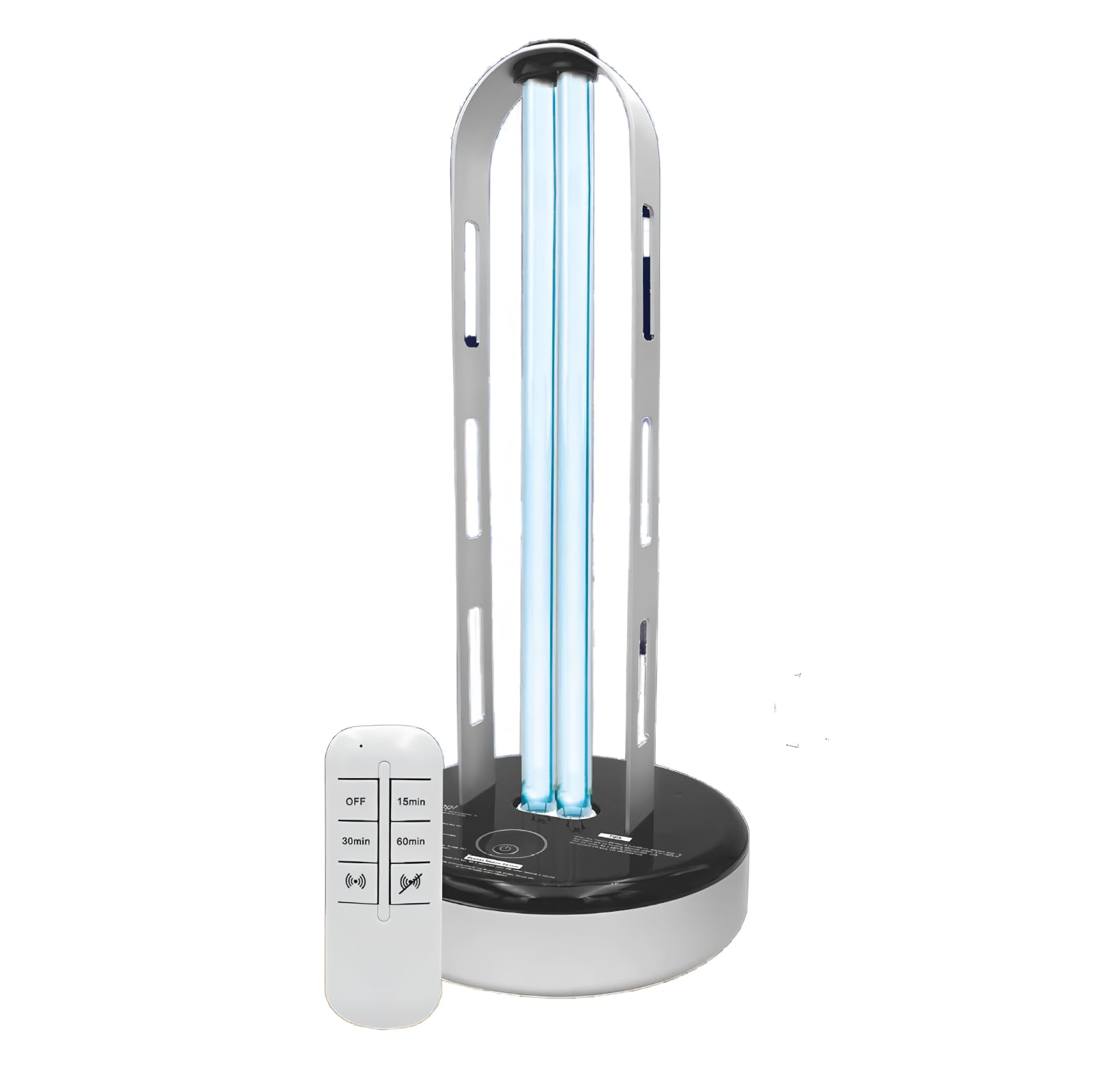 ZKX Professionelle UVC Desinfektions lampe 60W/120W - 99,9% Keimabtötung inkl. Ozon/Ozonfrei, Smart Timer & Bewegungssensor für Schnelle Desinfektion in Haushalt/Büro/Haustierbereichen