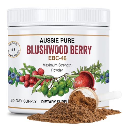 Aussie Pure Blushwood Berry Powder EBC-46 - Maximum Strength Immune and Cell Support - Contains The Fruit and Seed - 180g/6.4oz Per Container