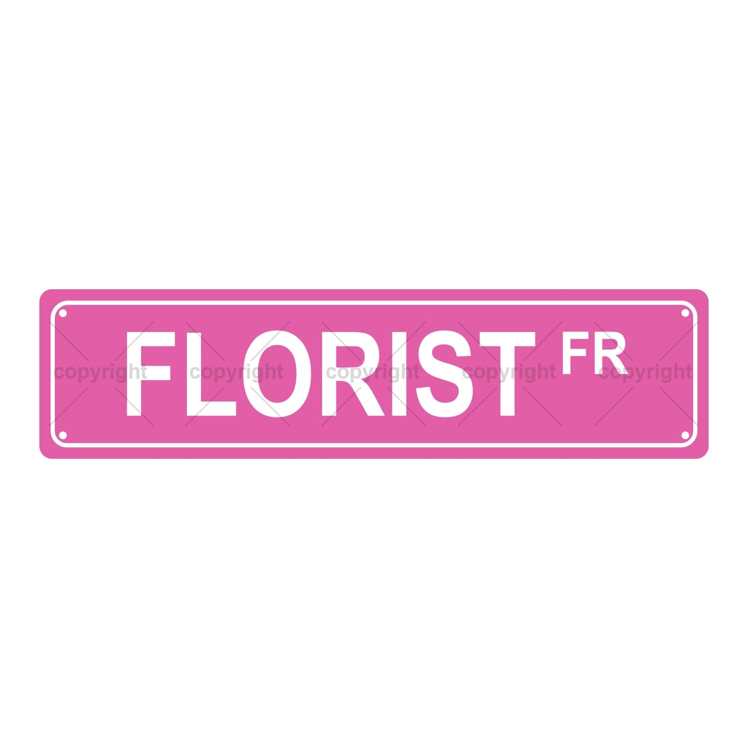 Florist FR Occupation Metal Tin Street Sign Bar Cafe Garage Cave Home Room Wall Bathroom Farmhouse Garden Porch Patio Decor,4x16 Inch