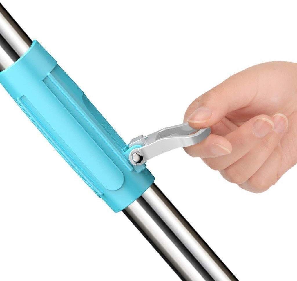 Mocio Rotante in Microfibra e Set secchi Mop Lavaggio Mano Libera Sistema Pulizia Pavimenti in Piastrelle in Laminato Legno Duro 2 Teste mop