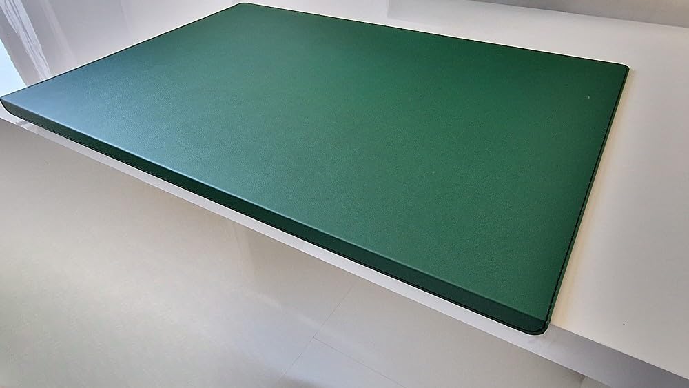 PM Schreibtischunterlage mit Kantenschutz Sanftlux Leder in 12 Farben 3 Gr. (Alt Grün, 90cm x 48cm)