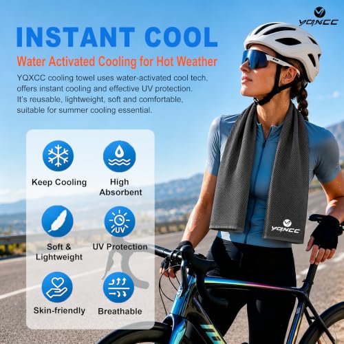4 Pack Cooling Towels (40"x12"), Ice Cool Neck Towel, Soft Breathable Microfiber for Gym, Yoga, Golf, Running, Camping & All Hot Weather Activities - Image 4