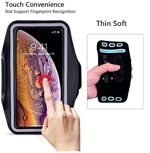 LuxeBass Xiaomi Redmi Note 8 Pro Sportarmband – Zwart – Neopreen – 1 sleutelhouder – Spatwaterproef - Image 4