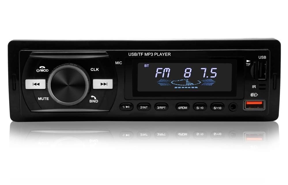Image of AUTO SNAP Car Player Single Din MP3 TF /BT /AUX /SD Card Slot Dual USB Ports with Remote Control Universal Fit Panel Bluetooth Connectivity