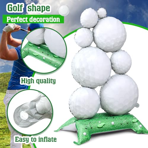 Soulchen 2 Pcs 3.5 Ft Big Self Standing Golf Balloons Foil Birthday Party by Soulchen - Used condition - Image 3