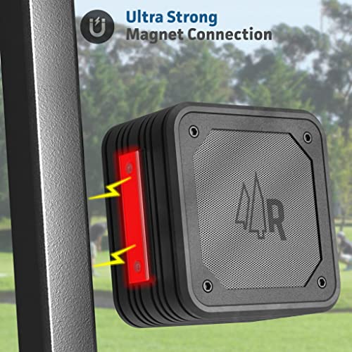 Magnetic Bluetooth Speaker for Golf Carts Waterproof (IPX6) Built-in Magnet Mount Attachment, 33Ft Wireless Range - Image 3