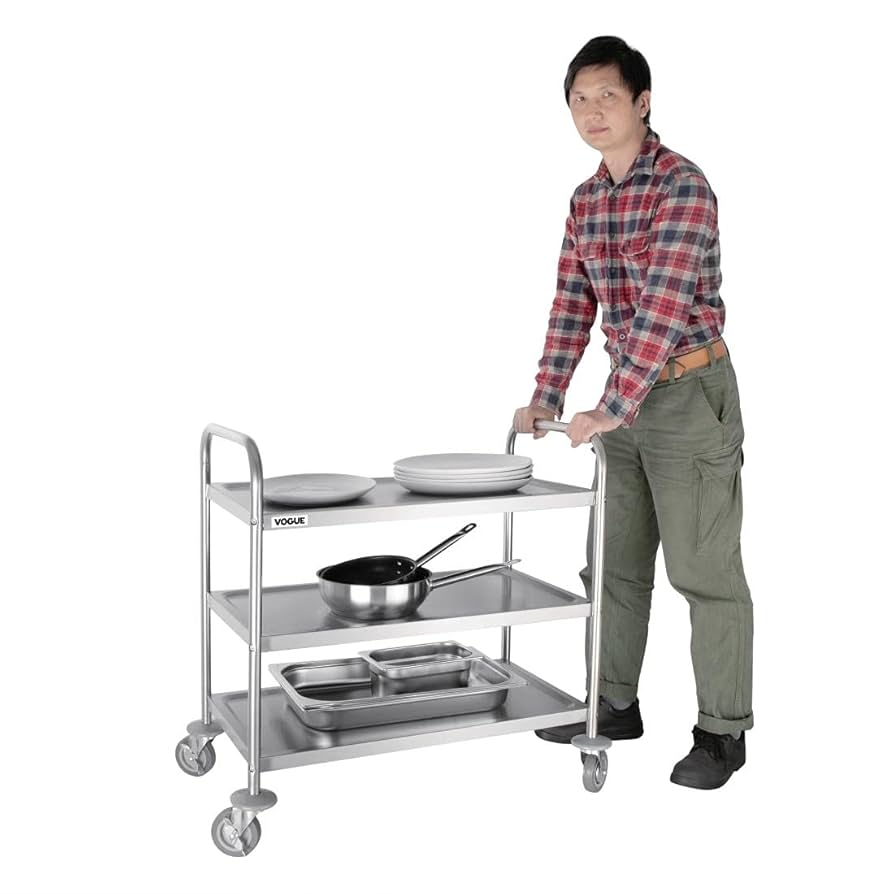 Vogue Chrome 3 Tier Wire Trolley Largest Supplier Online