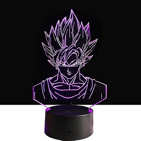 3D Optical Illusion LED Nachtlicht, Hi-azul 7-Farben ändern Touch Tisch Schreibtisch Lampe Deko Lampe mit Acryl Platte & ABS Base & USB Ladegerät Cover