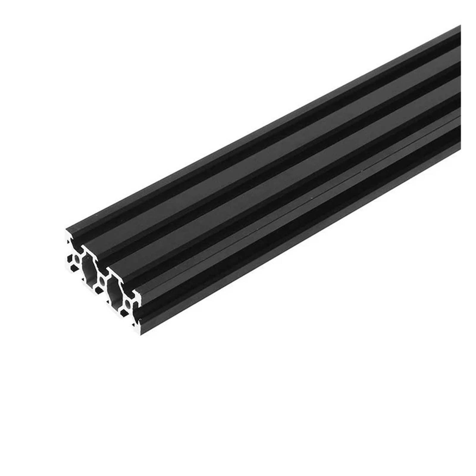 Schwarzes 2060-V-Nut-Profil aus eloxiertem Aluminium nach europäischem Standard, stranggepresste Linearführung mit einer Länge von 100 mm bis 800 mm(200mm)