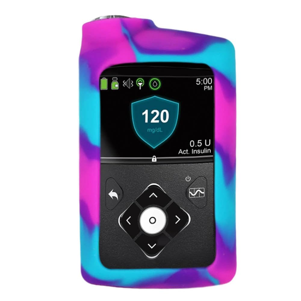 Generico Pokrywa Medtronic 780/770/670/640G (Różowy i zielony wodny)