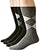 Tommy Hilfiger Men's 4 Pack Argyle Crew Socks, Black, 10-13/7-12