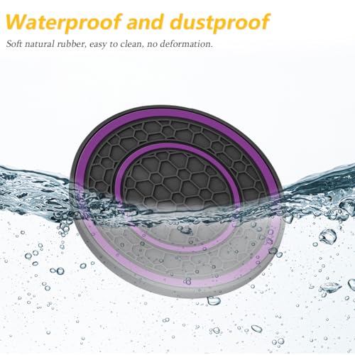Image of Osilly 2 Pack Car Coasters for Cup Holder, 2.75 Inch No-Slip Anti Dust Insert Coaster, Universal Auto Waterproof Coasters Silicon Insulation Cup Mats for Woman Man, Suit for Vehicle Interior (Purple)