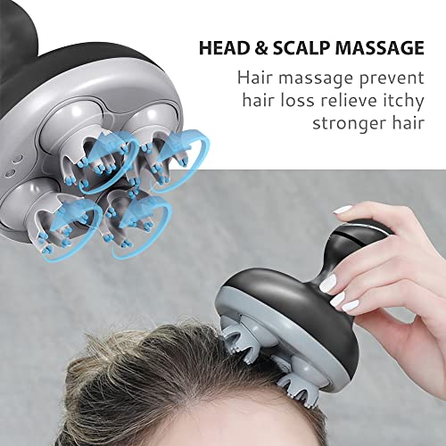 Image of COMFIER Electric Scalp Massager, Waterproof Head Massager with Mutlti-Modes Vibration, Handheld Portable Head Scratcher for Hair Growth, Dog Cat Massager for Deep Clean and Stress Relax