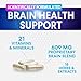 Brain Memory Supplement - 3X Strength Nootropics for Concentration, Clarity & Focus Support - Brain Health Cognitive Vitamins with Bacopa, Phosphatidylserine & DMAE, Brain Booster Pills, 120 Capsules