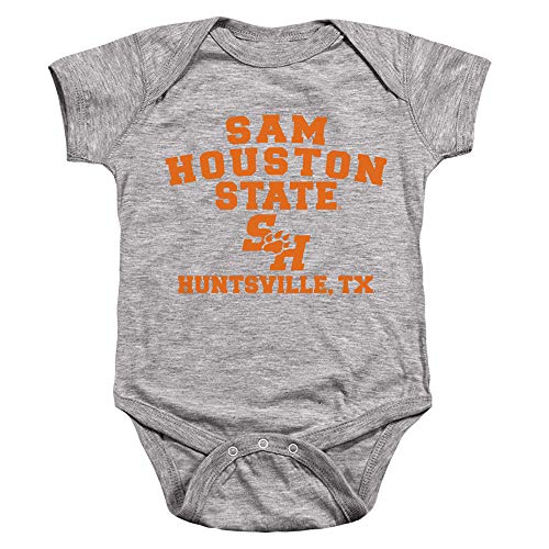 Sam Houston State University Official Huntsville Unisex Infant Snap Suit for Baby, Athletic Heather, Medium (12 Months)