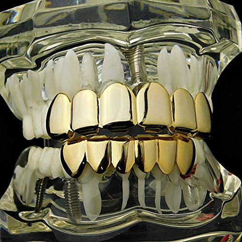 Solid 925 Sterling Silver Real Grillz - 14k Gold Plated - Custom Top & Bottom Grills For Teeth - Real Solid Silver NOT BRASS3