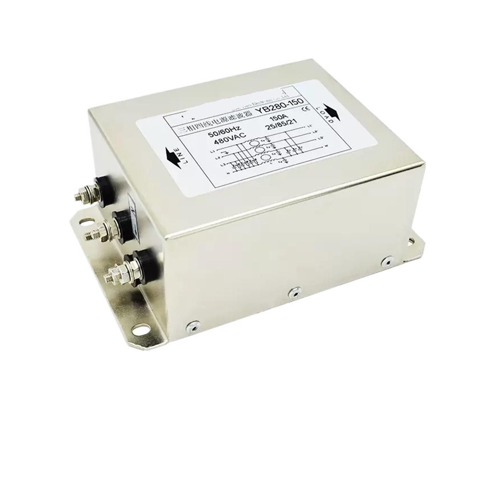 Filtro antiinterferencias YB280 para conversión de frecuencia 380 V y servoaccionamiento 150A
