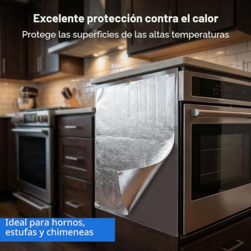 Miniatura 6 de Estera De Protección Ttérmica Aluminizada Placa De Aluminio De Protección Térmica Alu Estera De Pprotección Térmica De Aluminio Y Fibra De Vidrio Autoadhesiva 0.2mm-Temperatura 300 , 60 X 200 Cm