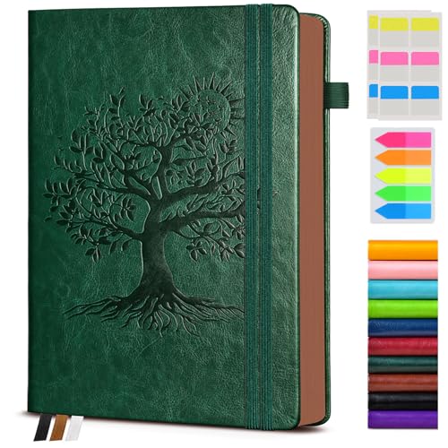 PAIBAS Diario de cuero vintage con 300 páginas numeradas, diario rayado B5 para hombres y mujeres, diarios para escribir, cuaderno rayado universitario para el trabajo, la escuela, tomar notas, diario