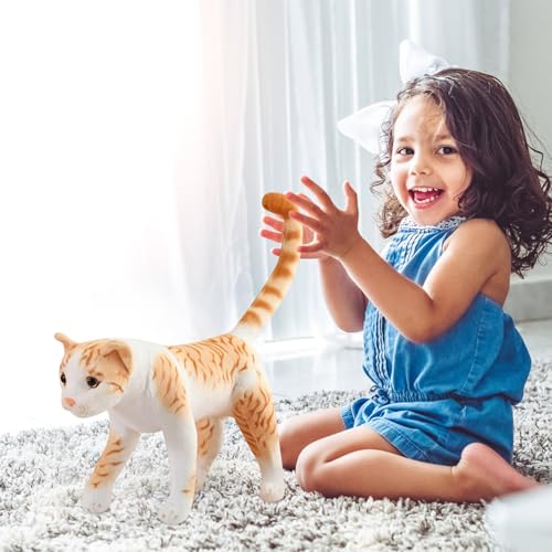Peluche chat jaune contre anxiété nocturne et insomnie - 5