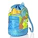 MOOKLIN ROAM Borsa da Spiaggia Grande, Borsa da Rete in Tessuto Pieghevole e Riutilizzabile per Bambino, Zaino Lunga Durata Giocattoli Bambini da Sabbia e Acqua (Blu)
