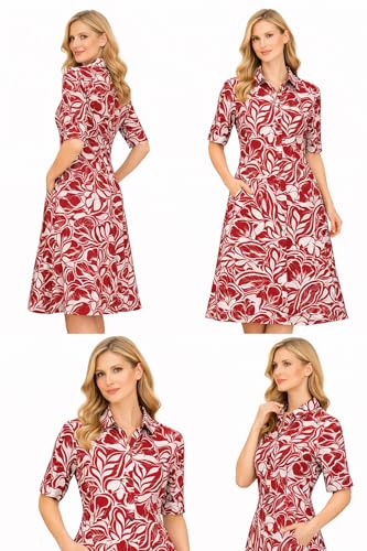 Image of Midi Dress for Women | Rayon A-Line Dress with Pockets | Casual Western Dress for Women | Comfortable Everyday Wear