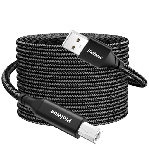 USB 2.0 Druckerkabel 4M USB A auf USB B Drucker Kabel USB 2.0 Typ B Kabel Hochgeschwindigkeits-Scanner kompatibel mit Lexmark Dell HP Canon Epson Xerox Brother DAC und mehr (schwarz)
