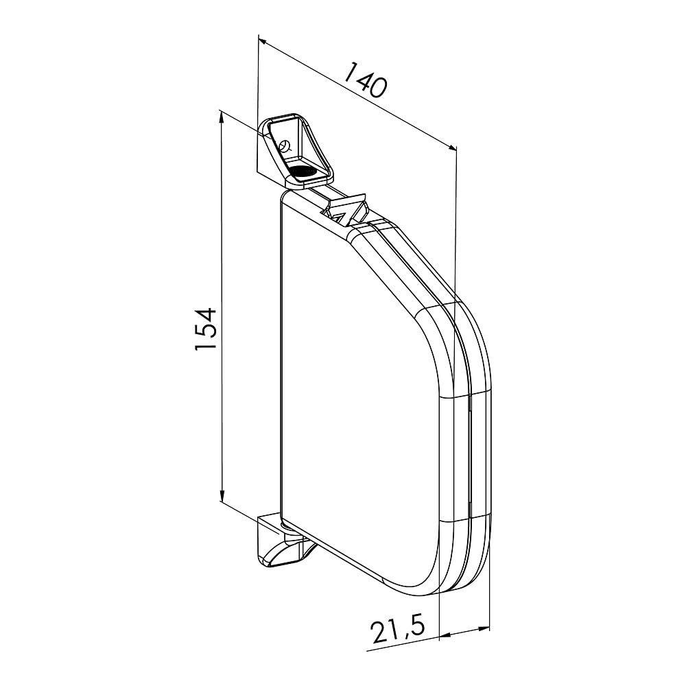 Enrouleur de sangle arrondi pour volet roulant avec sangle de 5,5 m - marron