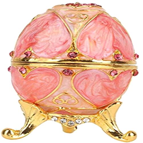 WIPPWER Scatola portagioie vintage smaltata for uova di Pasqua - Organizzatore di gioielli for decorazioni da scrivania Regali di Pasqua e collezionisti di oggetti smaltati