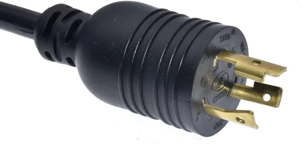 Toptekits Heavy-Duty Power Cord NEMA L6-20P to C19 for PDU and UPS 10ft/3m, 20A, 250V, 12AWG, IEC-320-C19 to NEMA L6-20P Power Cable, UL Listed