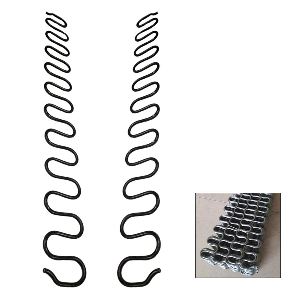 Sofa-federn,2 Stück 50,8cm Feder mit 8 Stück S-Clips,4,0 Drahtdurchmesser Sofa-Feder-Set für Sitzgelegenheiten in Möbeln,Innendekoration
