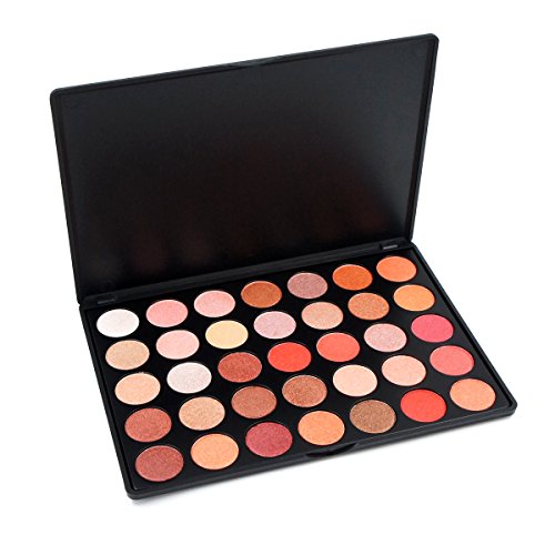 MISKOS 35 Colors All Glitter Glow Eyeshadow Palette Shimmer 35OS Pigmented Warm Eyes Makeup Shadow Set
