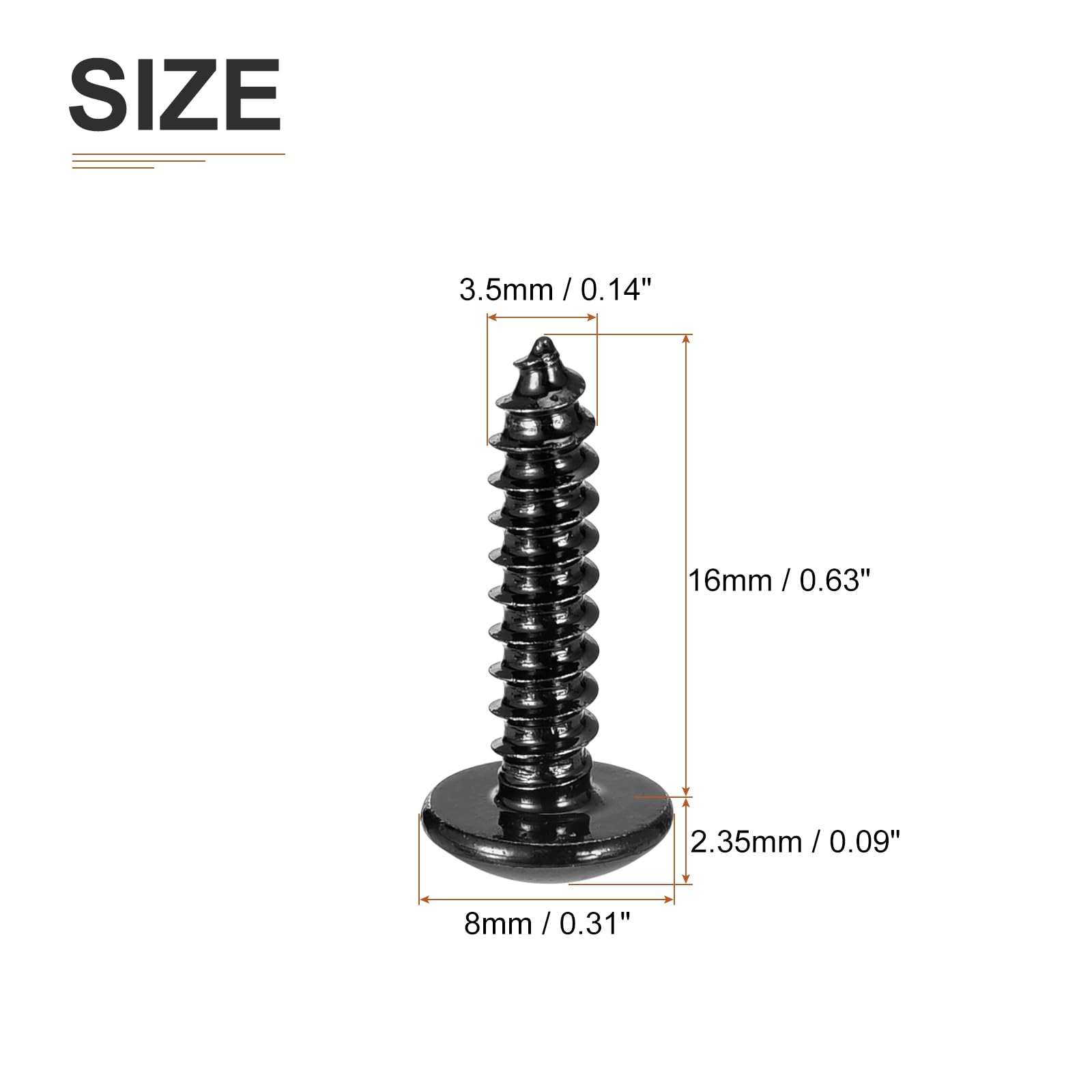 DTGN #6x5/8 Sheet Metal Screws, 100 Pack, for Wood Furniture - Image 2