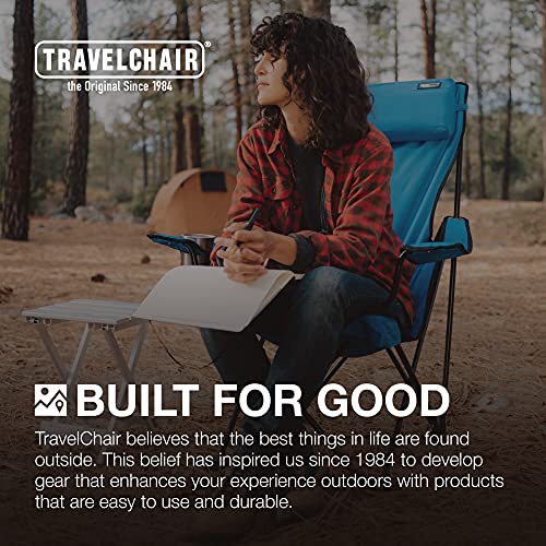 Travel Chair Classic Bubba Chair With Adjustable Pillow, Large Folding Chair For The Outdoors, 300-Pound Capacity, Blue, One Size #TOP4