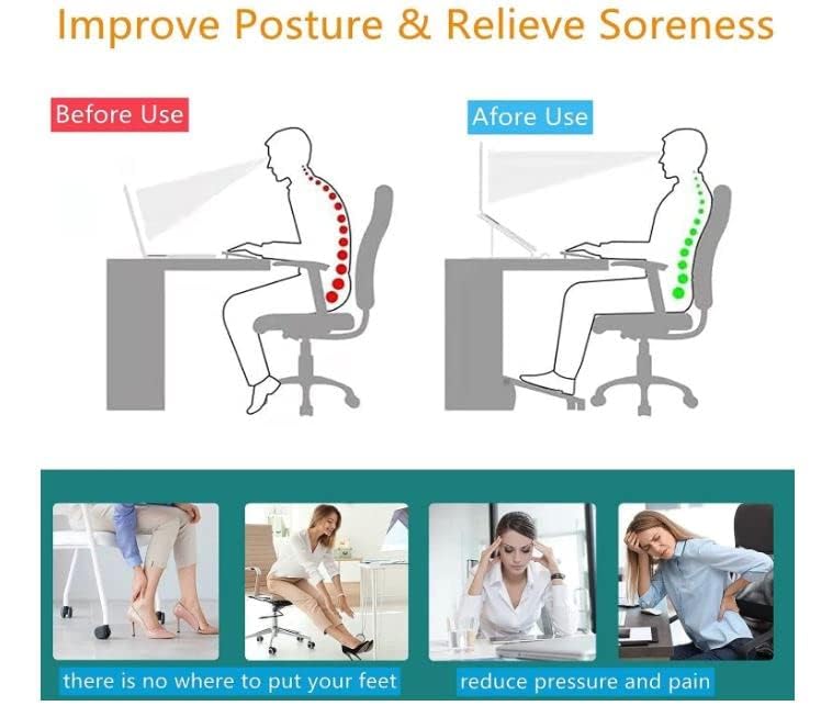 Foot Rest for Ergonomic Desk at Work,Ergonomic Desk Footrest with Massage Function,6 Adjustable Height Non-Slip Foot Stools for Office,Home,Travel (MO-01) Foot Rest for Ergonomic Desk at Work,Ergonomic Desk Footrest with Massage Function,6 Adjustable Height Non-Slip Foot Stools for Office,Home,Travel (MO-01)